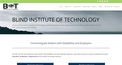 Desktop Screenshot of blindinstituteoftechnology.org